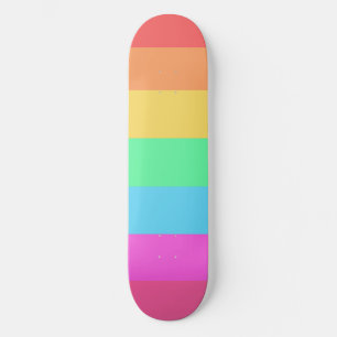 Pastel Regenboog Kleuren Strepen Ontwerp Skateboard