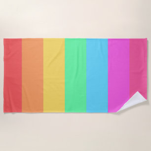 Pastel Regenboog Kleuren Strepen Ontwerp  Strandlaken