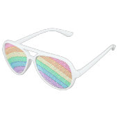 Pastel Regenboog Kleurrijke Chic Aviator Zonnebril (Gekanteld)