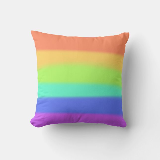 Pastel Regenboog Kussen (Voorkant)