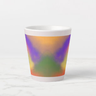 "Pastel Regenboog Latte Mok – Kleurig en Stijlvol