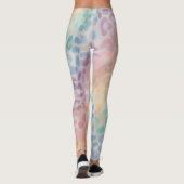 Pastel Regenboog Luipaardprint Leggings (Achterkant)