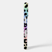 Pastel Regenboog Luipaardprint Monogram Case-Mate iPhone Case (Achterkant / Rechts)