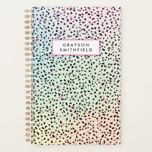 Pastel Regenboog Luipaardprint Planner