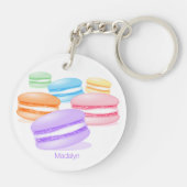 Pastel regenboog macarons sleutelhanger (Achterkant)