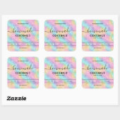 Pastel regenboog marmer zelfgemaakte kaars labels (Vel)