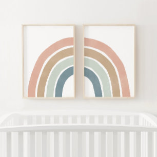 Pastel Regenboog Meisje Kinderkamer Decor Muurkunst Sets