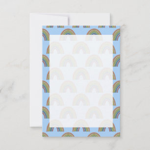 Pastel-regenboog met Faux Rustic Paper-kaart Kaart