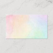 Pastel regenboog ombre baby shower luier loterij informatiekaartje (Achterkant)