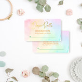 Pastel regenboog ombre baby shower luier loterij informatiekaartje