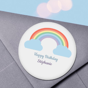 Pastel Regenboog Ronde Sticker