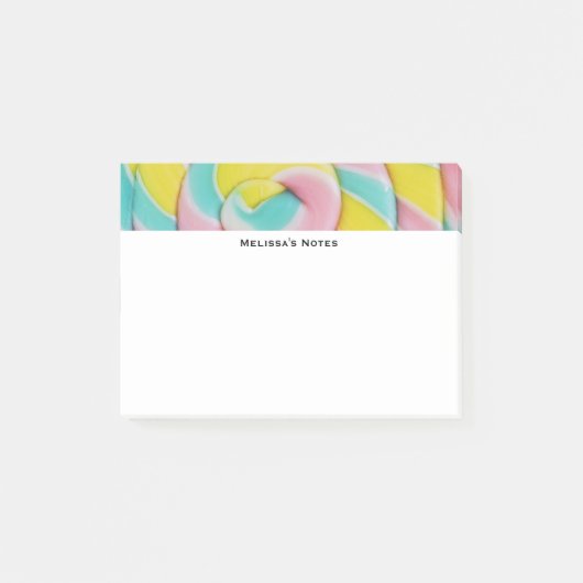 Pastel regenboog spiraal Snoep foto Post-it® Notes (Voorkant)
