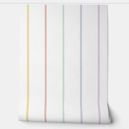 Pastel Regenboog Strepen Behang
