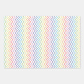 Pastel regenboog veer violette set van 3 inpakpapier vel (Voorkant 3)