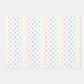 Pastel regenboog veer violette set van 3 inpakpapier vel (Voorkant)