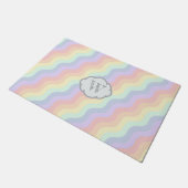Pastel Regenboog Waves Deurmat (Schuin)