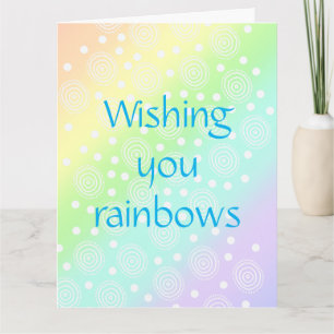 Pastel Regenboog Wensend U Regenbogen Wenskaart Kaart