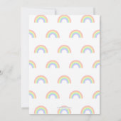 Pastel Regenboog & Wolken Baby Bingo Kaart (Achterkant)