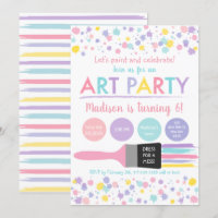 Pastel regenbooggraaf voor een Mess Art Party Birt