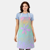Pastel Regenbooggradiënt Funky Schort (Gedragen)