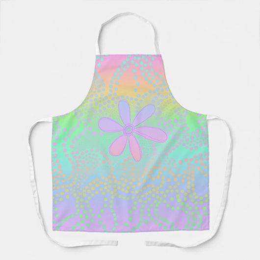 Pastel Regenbooggradiënt Funky Schort (Voorkant)