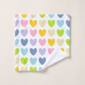 Pastel regenboogharten bad handdoek (Wasdoekje)