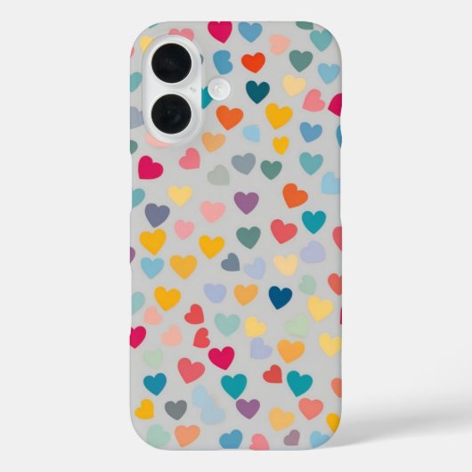 Pastel regenboogharten Case-Mate iPhone case (Achterkant)