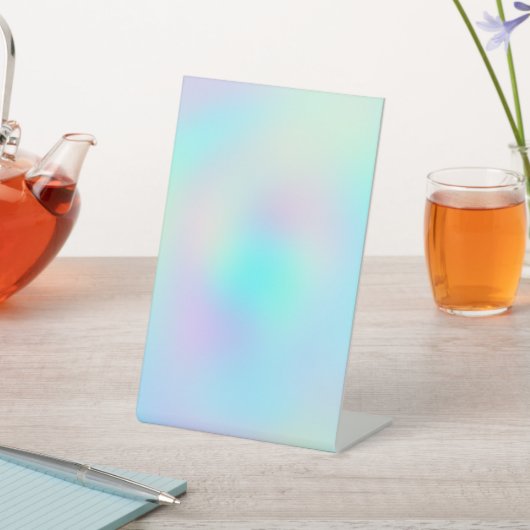 Pastel regenboogkleuren Abstract vervagen gradiënt Reclamebord Met Voetstuk (Insitu)