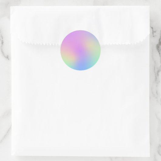Pastel regenboogkleuren Abstract vervagen gradiënt Ronde Sticker (Tas)