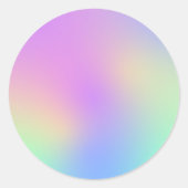 Pastel regenboogkleuren Abstract vervagen gradiënt Ronde Sticker (Voorkant)