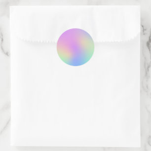 Pastel regenboogkleuren Abstract vervagen gradiënt Ronde Sticker