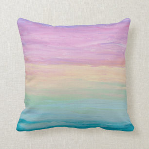 Pastel Regenboogkleurig Abstract schilderen Kussen