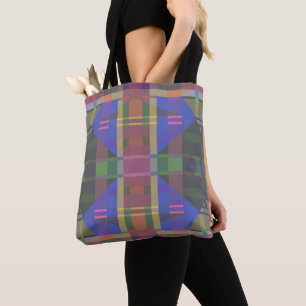 Pastel regenboogkleurig geometrisch draagtas