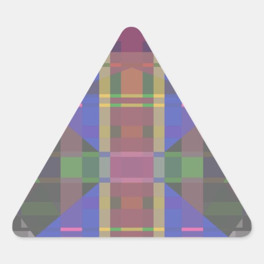 Pastel regenboogkleurig geometrisch driehoek sticker (Voorkant)