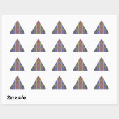 Pastel regenboogkleurig geometrisch driehoek sticker (Vel)