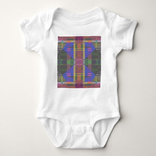 Pastel regenboogkleurig geometrisch romper (Voorkant)
