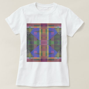 Pastel regenboogkleurig geometrisch t-shirt