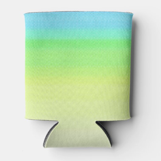 Pastel regenboogkleurige Abstracte gradiënt ombre Blikjeskoeler (Voorkant)