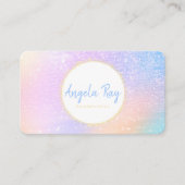 Pastel Regenbooglitter Visitekaartjes (Voorkant)