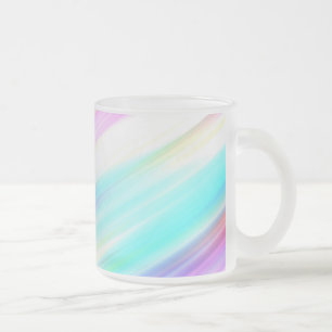 Pastel regenboogpenseelstreken matglas koffiemok