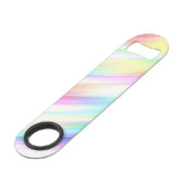 Pastel regenboogpenseelstreken speed flessenopener (Voorkant Gekanteld)