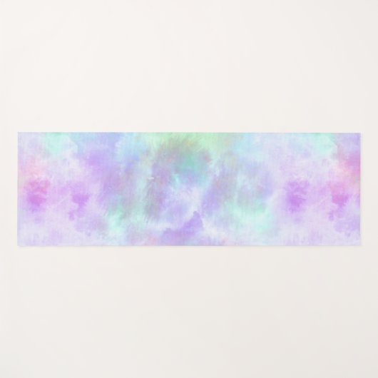 Pastel regenboogscheurtje-Stropdas-verf Waterverf Yogamat (Voorkant (horizontaal))