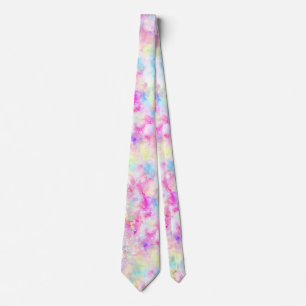 Pastel Regenboogschuim Verkleurde Waterverf Stropd Stropdas