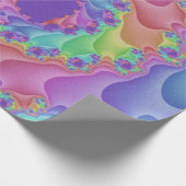 Pastel regenboogspiraal cadeaupapier (Hoek)