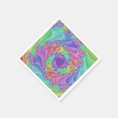 Pastel regenboogspiraal servetten (Hoek)