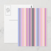 Pastel regenboogstrips - Patroon Briefkaart (Voorkant / Achterkant)