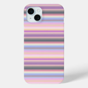 Pastel regenboogstrips - Patroon iPhone 15 Mini Hoesje