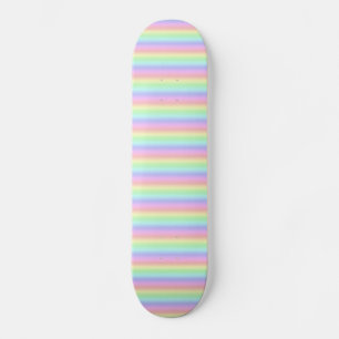 Pastel regenboogstrips - Patroon Skateboard