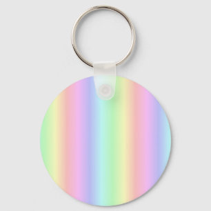 Pastel regenboogstrips - Patroon Sleutelhanger