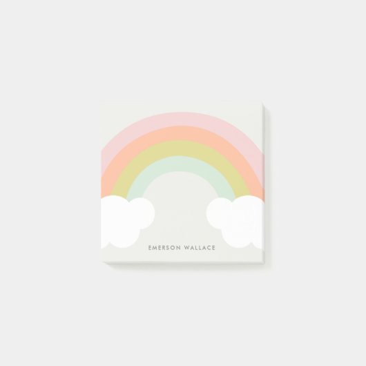 Pastel Regenboogwolk Cute Post-it® Notes (Voorkant)